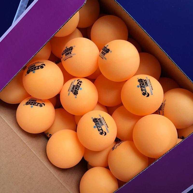 Table Tennis Hub - Dhs Cell Free Dual 40+ 1 Star Ball 100 Balls Orange ...