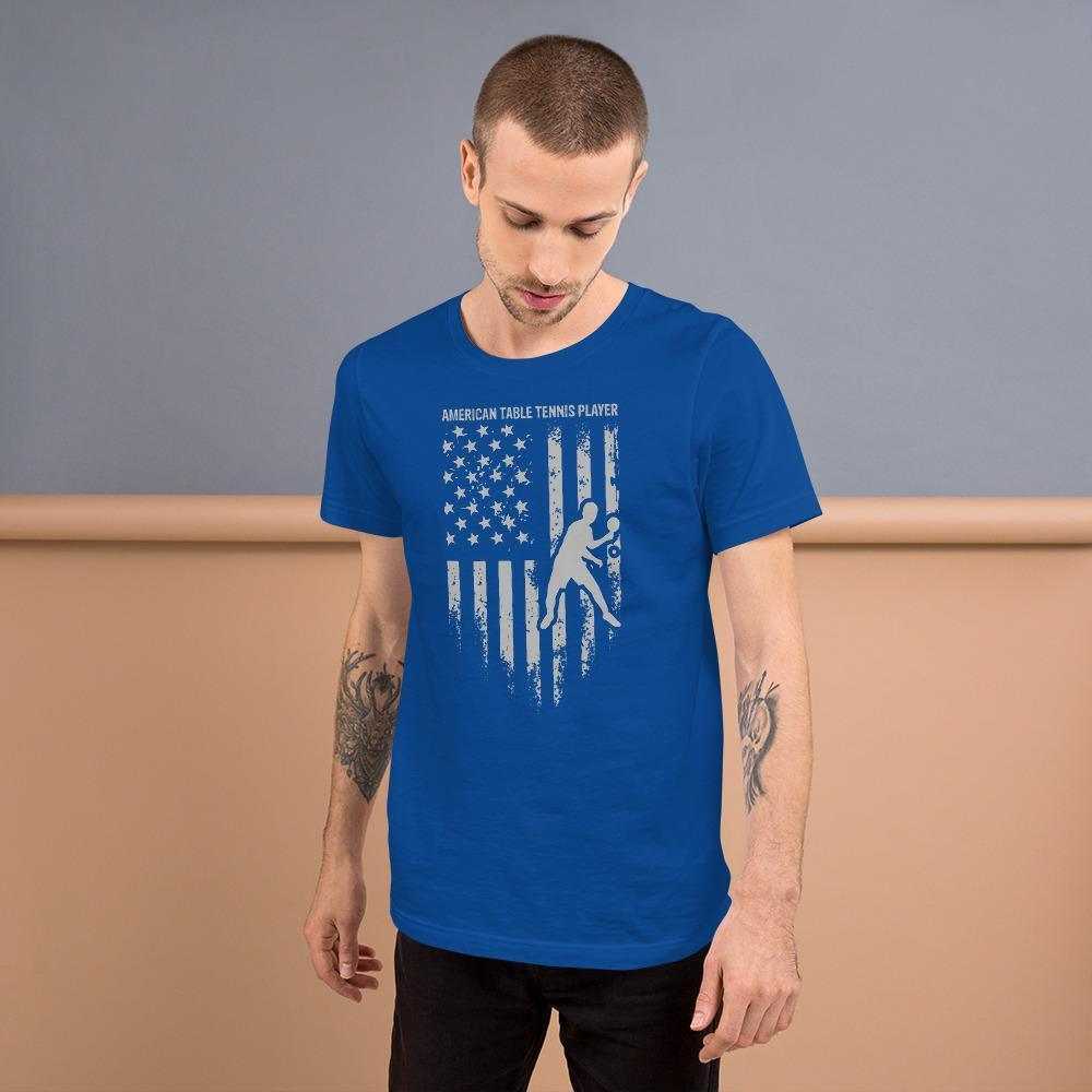 American Table Tennis Player T-Shirt - Table Tennis Hub