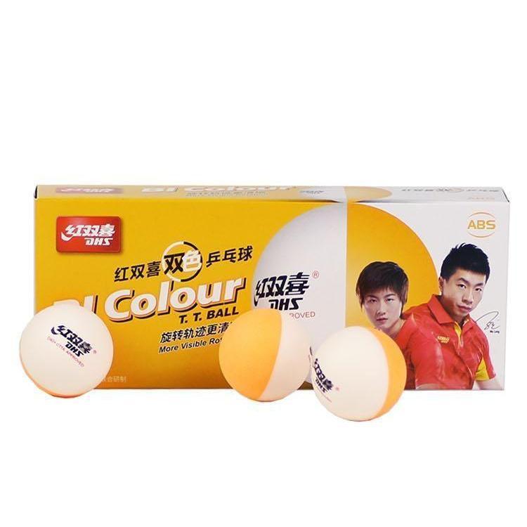 DHS BI Colour Spin Training Table Tennis Balls - Table Tennis Hub