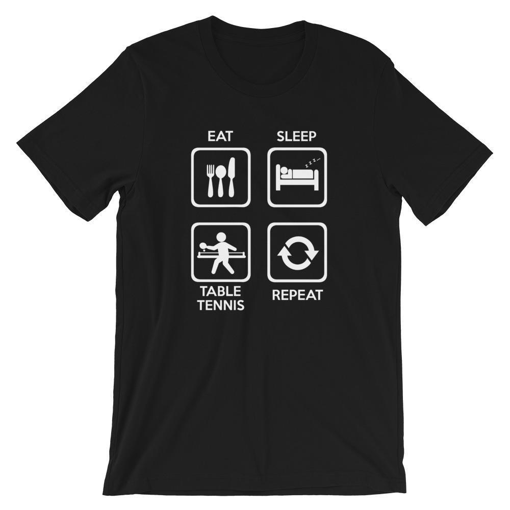 Eat Sleep Table Tennis Repeat T-Shirt - Table Tennis Hub Table Tennis Hub