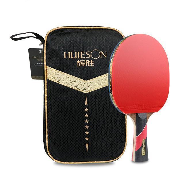 Huieson 6 Star Carbon Fibre Table Tennis Bat + Case - Table Tennis Hub