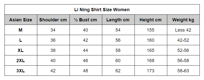 Li Ning Malaysian WC Womens Table Tennis Shirt - Table Tennis Hub